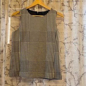Ann Taylor Houndstooth sleeveless top